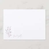 Paarse Bloem Bloemen Plant Gepersonaliseerd Briefp Bedankkaart (Voorkant)