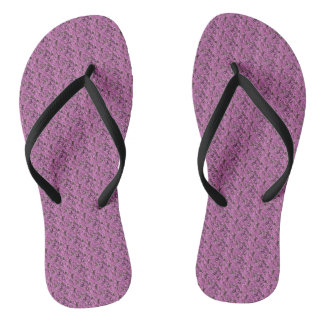 Paarse Bloem Bloemige Dames Flip Flops