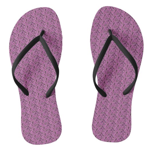 Paarse Bloem Bloemige Dames Flip Flops (Voetbed)