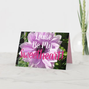 Paarse Bloem bloemige Wees Mijn Liefste Kaart
