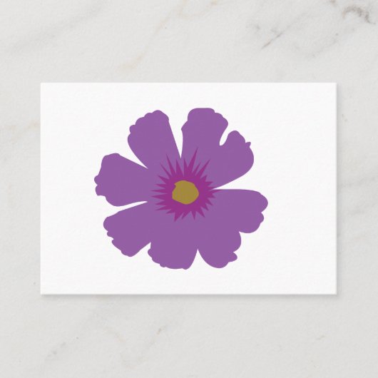 Paarse Bloem Bloemstuk Visitekaartje (Voorkant)