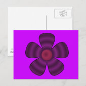 paarse bloem briefkaart (Voorkant / Achterkant)
