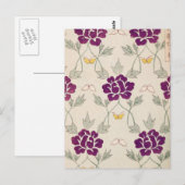  Paarse  bloem Briefkaart (Voorkant / Achterkant)