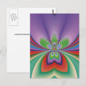 Paarse Bloem Briefkaart (Voorkant / Achterkant)