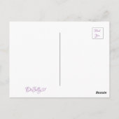 paarse bloem briefkaart (Achterkant)