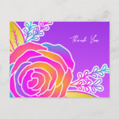 Paarse Bloem Briefkaarten, Gradiënt Roos stijl Feestdagenkaart (Voorkant)