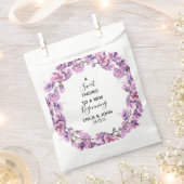 paarse bloem bruiloft gunsttas Sweet Ending Bedankzakje (Geknipt)