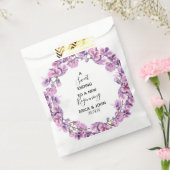paarse bloem bruiloft gunsttas Sweet Ending Bedankzakje (Gezegeld)