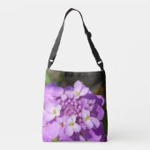 Paarse Bloem Bud Foto Crossbody Tas (Achterkant)