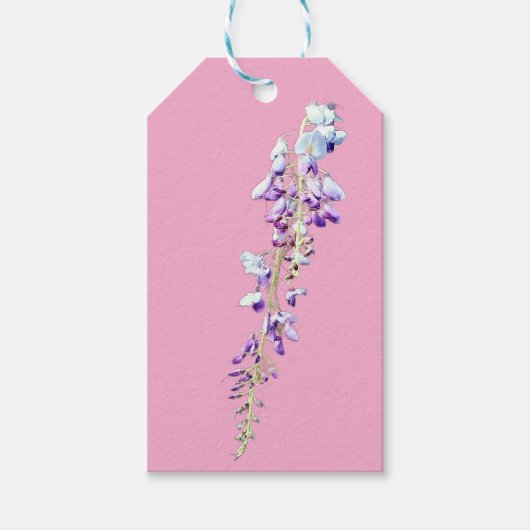 Paarse bloem cadeaulabel (Voorkant)
