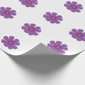 Paarse Bloem Cadeaupapier (Hoek)