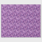 Paarse Bloem Cadeaupapier (Vlak)
