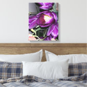 Paarse bloem canvas afdruk (Insitu (Slaapkamer))