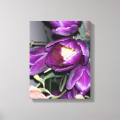 Paarse bloem canvas afdruk (Voorkant)