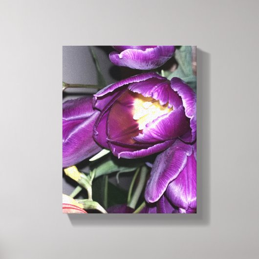 Paarse bloem canvas afdruk (Voorkant)