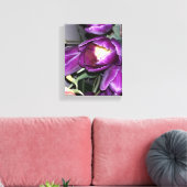 Paarse bloem canvas afdruk (Insitu (Woonkamer))