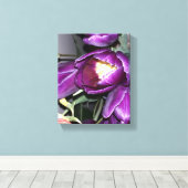 Paarse bloem canvas afdruk (Insitu (Houten vloer))