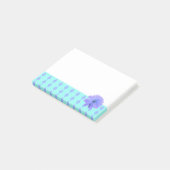 Paarse Bloem Diamant Patroon Rand Post-it® Notes (Schuin)