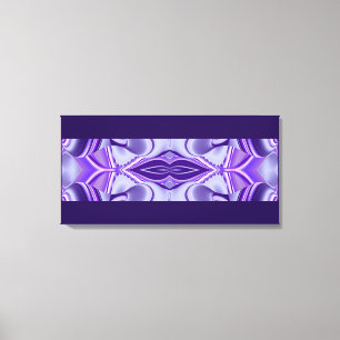 Paarse Bloem Dromen, Abstracte Fantasie Regenboog Canvas Afdruk