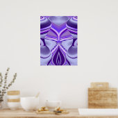 Paarse Bloem Droom Poster (Keuken)