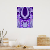 Paarse Bloem Droom Poster (Keuken)