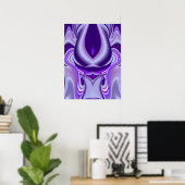 Paarse Bloem Droom Poster (Thuiskantoor)