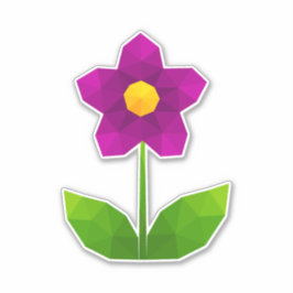 Paarse bloem Eigen vinylSticker Sticker