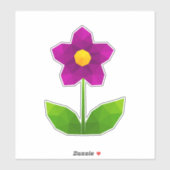 Paarse bloem Eigen vinylSticker Sticker (Vel)
