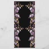 Paarse bloem en bladgoud laten we onkruid eten Men Menu (Achterkant)