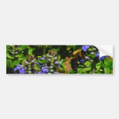 Paarse Bloem en Bumble Bee Bumpersticker (Voorkant)
