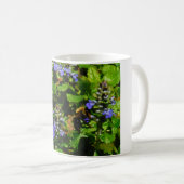 Paarse Bloem en Bumble Bee Koffiemok (Voorkant rechts)