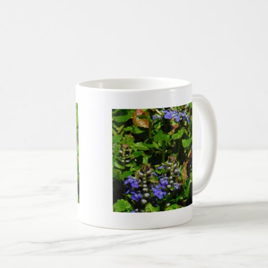 Paarse Bloem en Bumble Bee Koffiemok (Voorkant rechts)