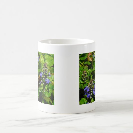 Paarse Bloem en Bumble Bee Koffiemok (Center)