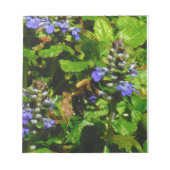 Paarse Bloem en Bumble Bee Notitieblok (Voorkant)