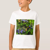 Paarse Bloem en Bumble Bee T-shirt (Voorkant)