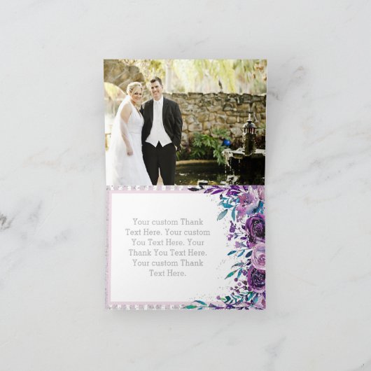 Paarse bloem en zilveren bruiloft bedankt (Binnen)