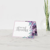 Paarse bloem en zilveren bruiloft bedankt (Voorkant)