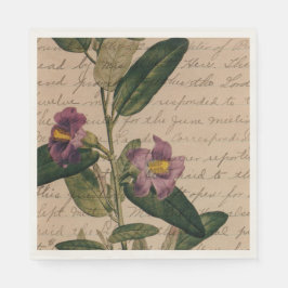 Paarse bloem Ephemera Servet