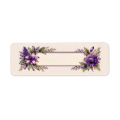 Paarse Bloem Etiket (Voorkant)