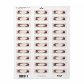 Paarse Bloem Etiket (Full Sheet)