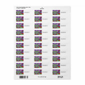 Paarse Bloem Etiket (Full Sheet)