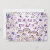 Paarse Bloem Fee Eerste Foto Verjaardag Kaart (Achterkant)