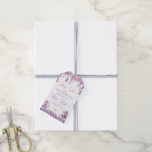 Paarse Bloem Fee Eerste Verjaardag Bedankt Cadeaulabel (Met Touw)