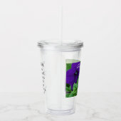 Paarse Bloem Foto Bijbel Verse Positief Denken Acryl Drinkbeker (Rechts)
