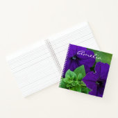 Paarse Bloem Foto Bijbel Verse Positief Denken Notitieboek (Binnen)