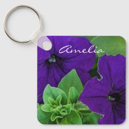 Paarse Bloem Foto Bijbel Verse Positief Denken Sleutelhanger