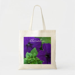 Paarse Bloem Foto Bijbel Verse Positief Denken Tote Bag