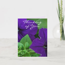 Paarse Bloem Foto Bijbelvers Denken aan U Kaart