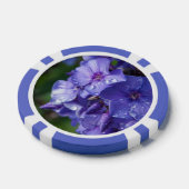 paarse bloem foto poker chips (Enkel)