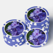 paarse bloem foto poker chips (Opstapeling)